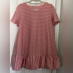 ZARA  WOMENS DRESS, PINK STRIPE TANK, size small